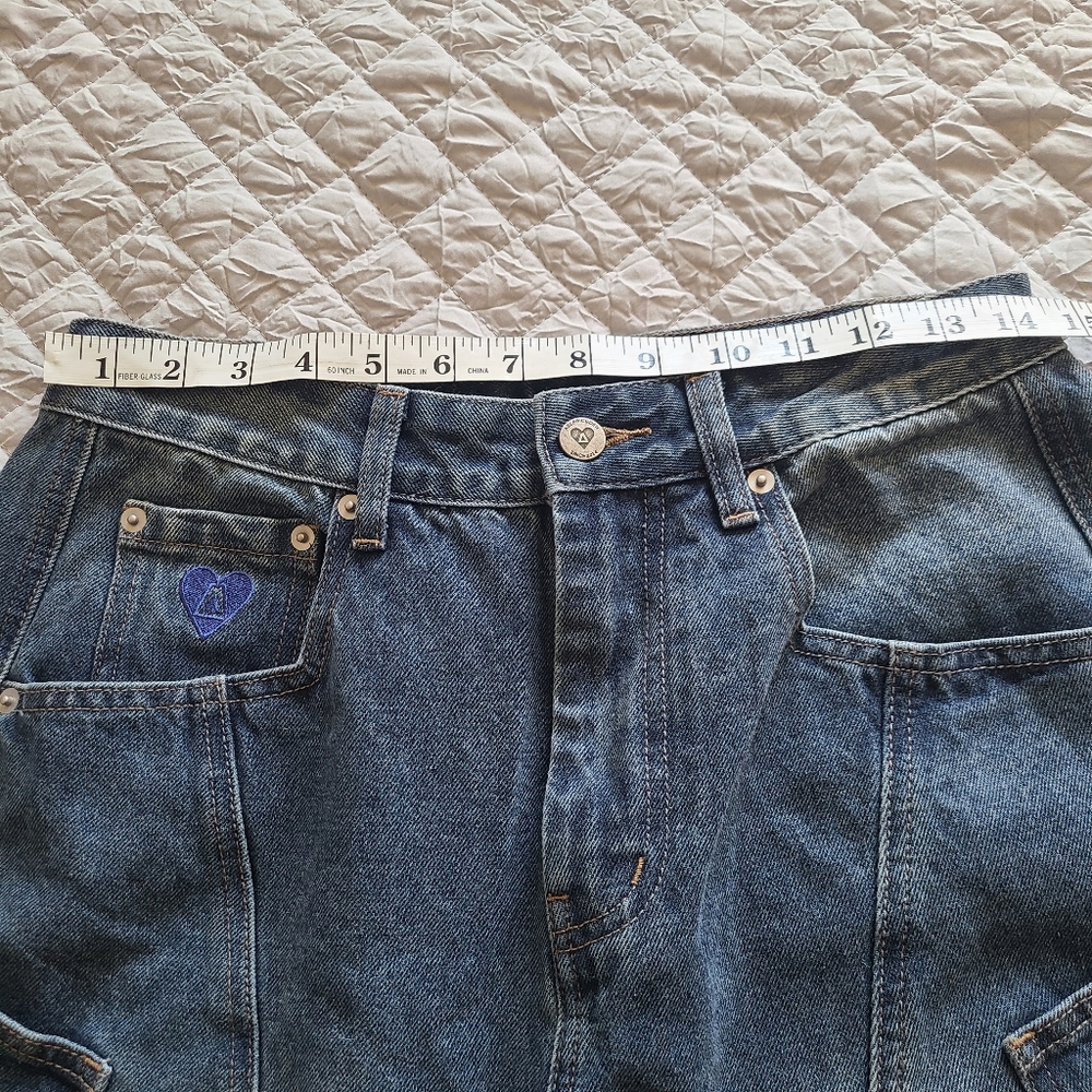 Aelfric Eden UNISEX Y2K-inspired Hip-Hop Bold Wide Leg Relaxed Style Jeans Sz 30 - Picture 5 of 12